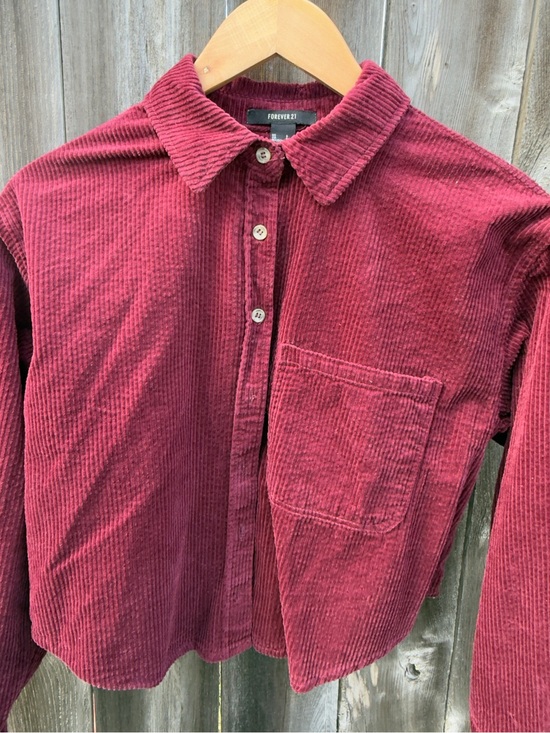 Forever 21 Jackets & Blazers - Forever 21 Corduroy Shirt Jacket - Wine
